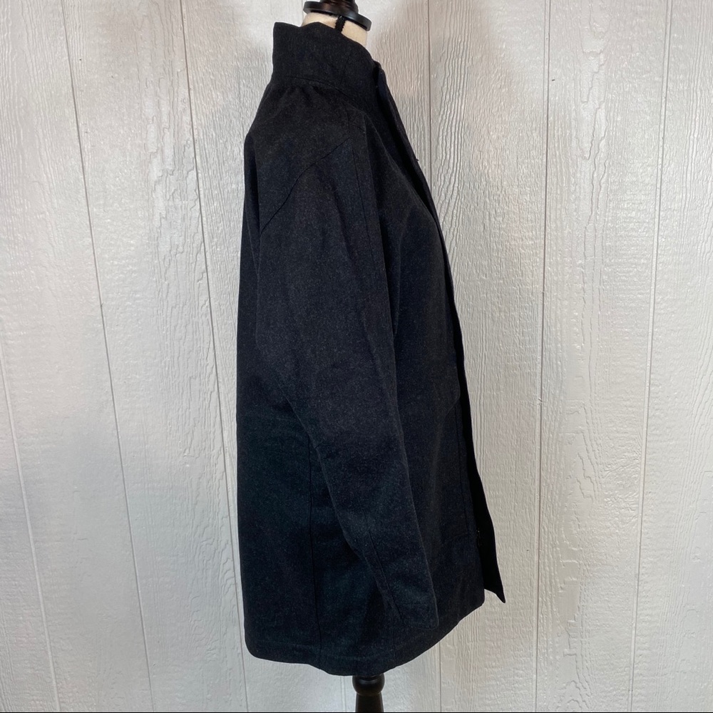 NEW Lululemon Black Wool Blend Trench Coat Medium - Picture 4 of 13